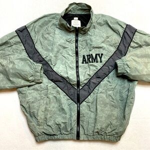 US Army Training IPFU Reflective Windbreaker Jacket Men's M Reg Full Zip Bomber